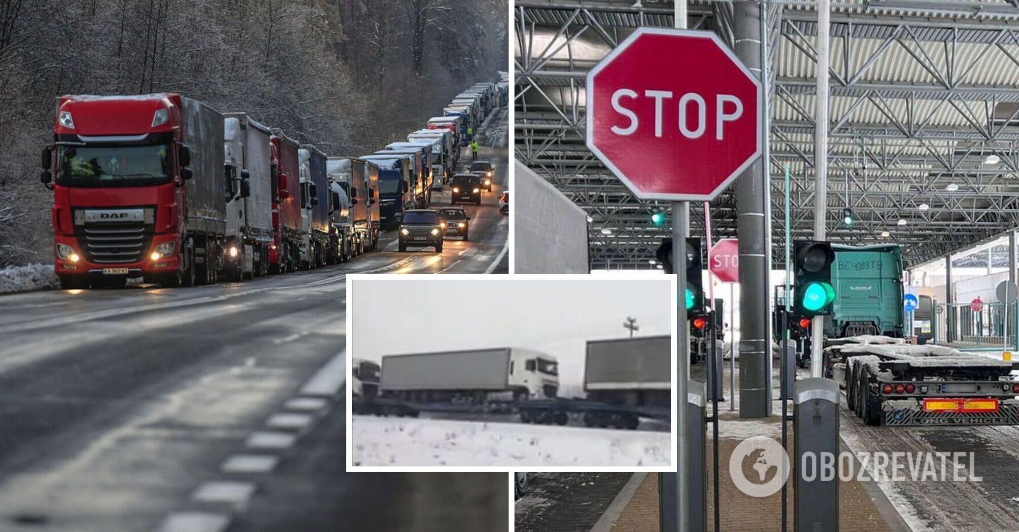 Poles are blocking the Ukrainian border, so trucks are now being transported by trains