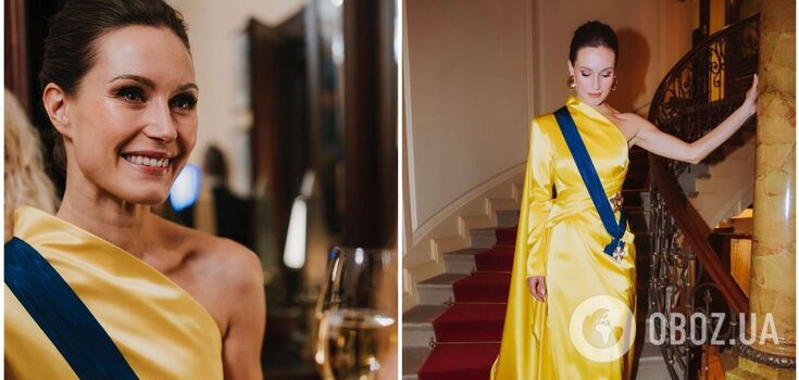 Finland's former prime minister Sanna Marin made a public appearance in a yellow and blue dress