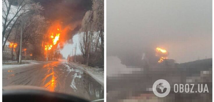 Explosions were heard in Makiivka, after which a strong fire broke out: photos