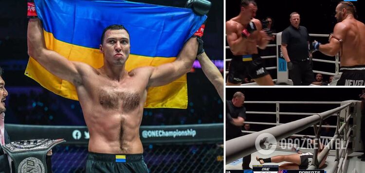 Ukrainian super heavyweight brutally knocked out his opponent in the second round, winning the title of world champion in Thai boxing. Video