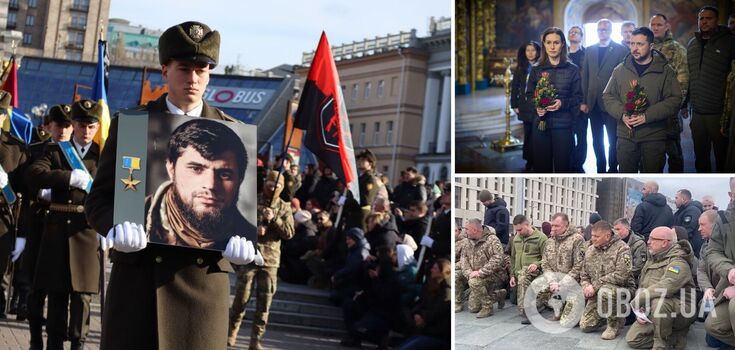 Kyiv has bid farewell to the legendary "Da Vinci" commander to the sound of trembita: Zelenskyy, Zaluzhnyi, Reznikov, and Budanov attended the funeral ceremony. Photos and videos