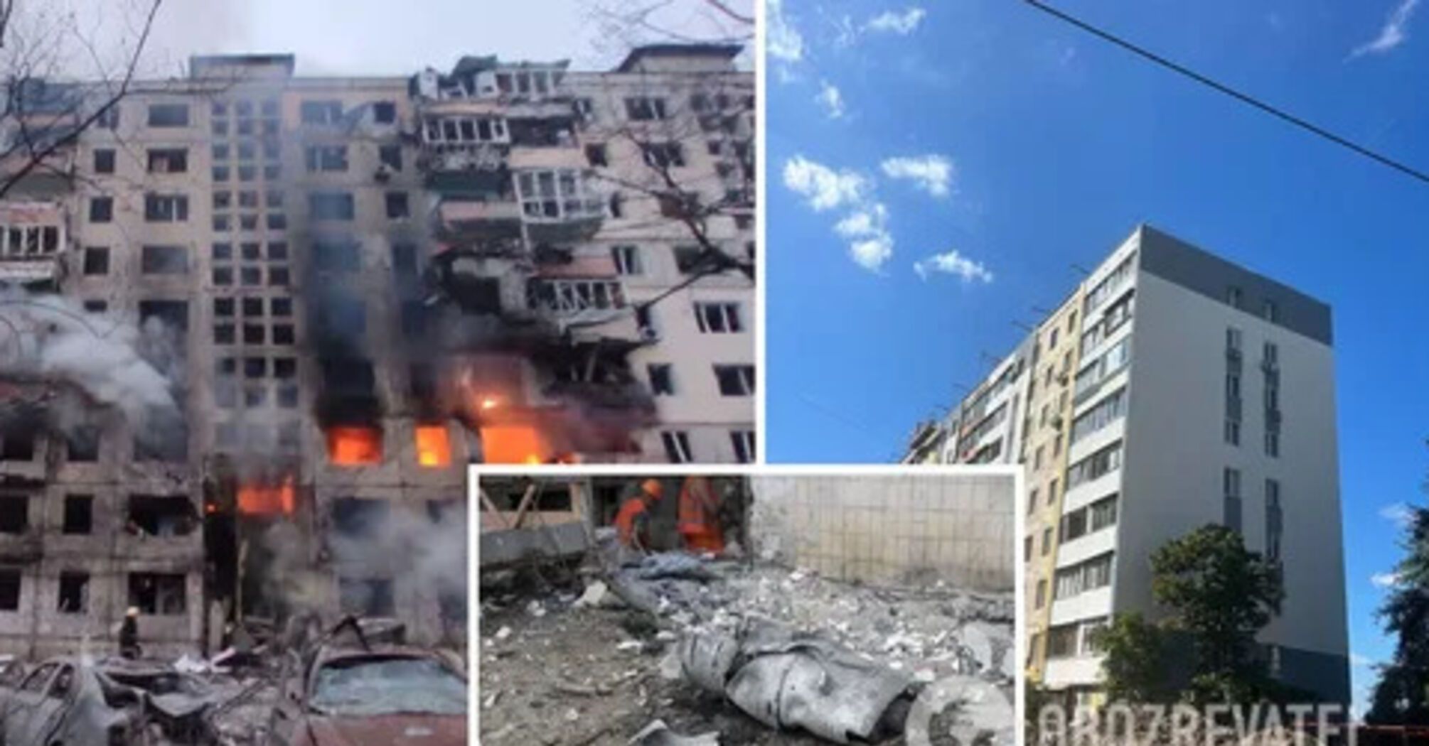 During the repair work, builders found missile fragments