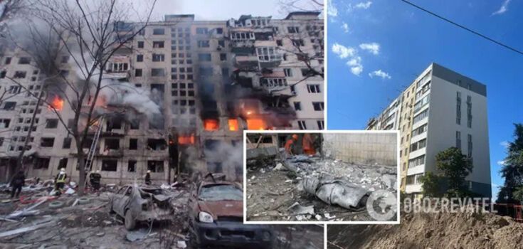 During the repair work, builders found missile fragments