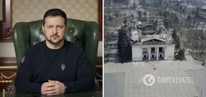 A year ago, Russia dropped a powerful bomb on a drama theater in Mariupol: Volodymyr Zelenskyy honored the memory of the victims