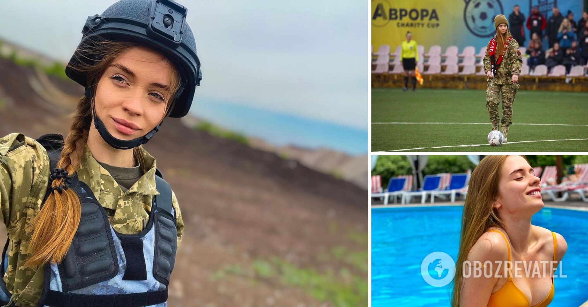 Ukrainian soldier who opened the football match impressed the network with her beauty. Photo.