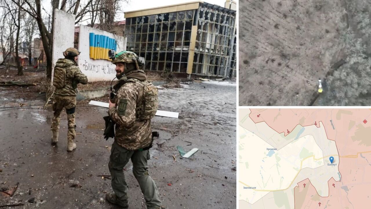 Near Bakhmut, Ukrainian border guards neutralise a group of occupants with several shells. Video.