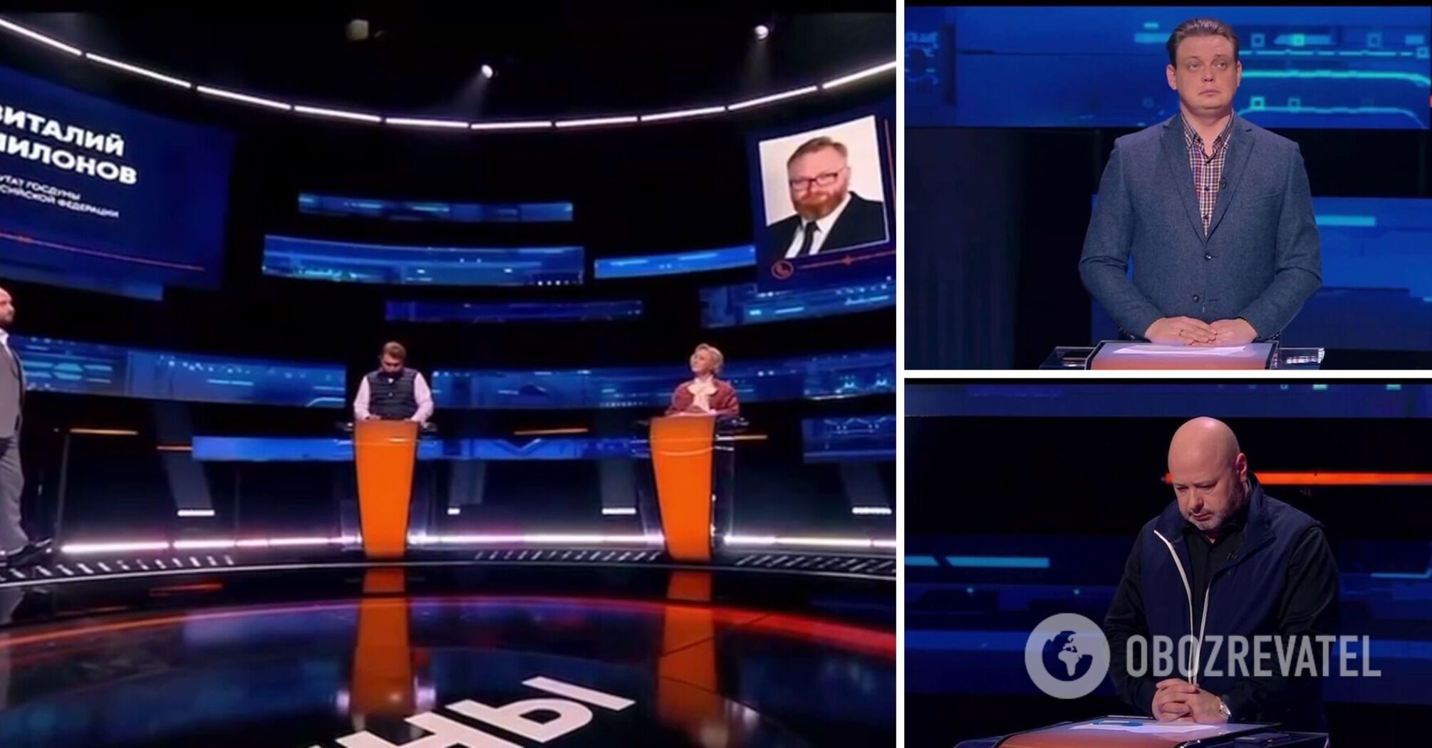 Russian commentator catches Russian propagandists in a lie, calling them "vile creatures". Video