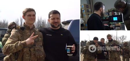 Volodymyr Zelenskyy stopped to have coffee with Ukrainian defenders on his way from Bakhmut: our people, our military, our land. Video