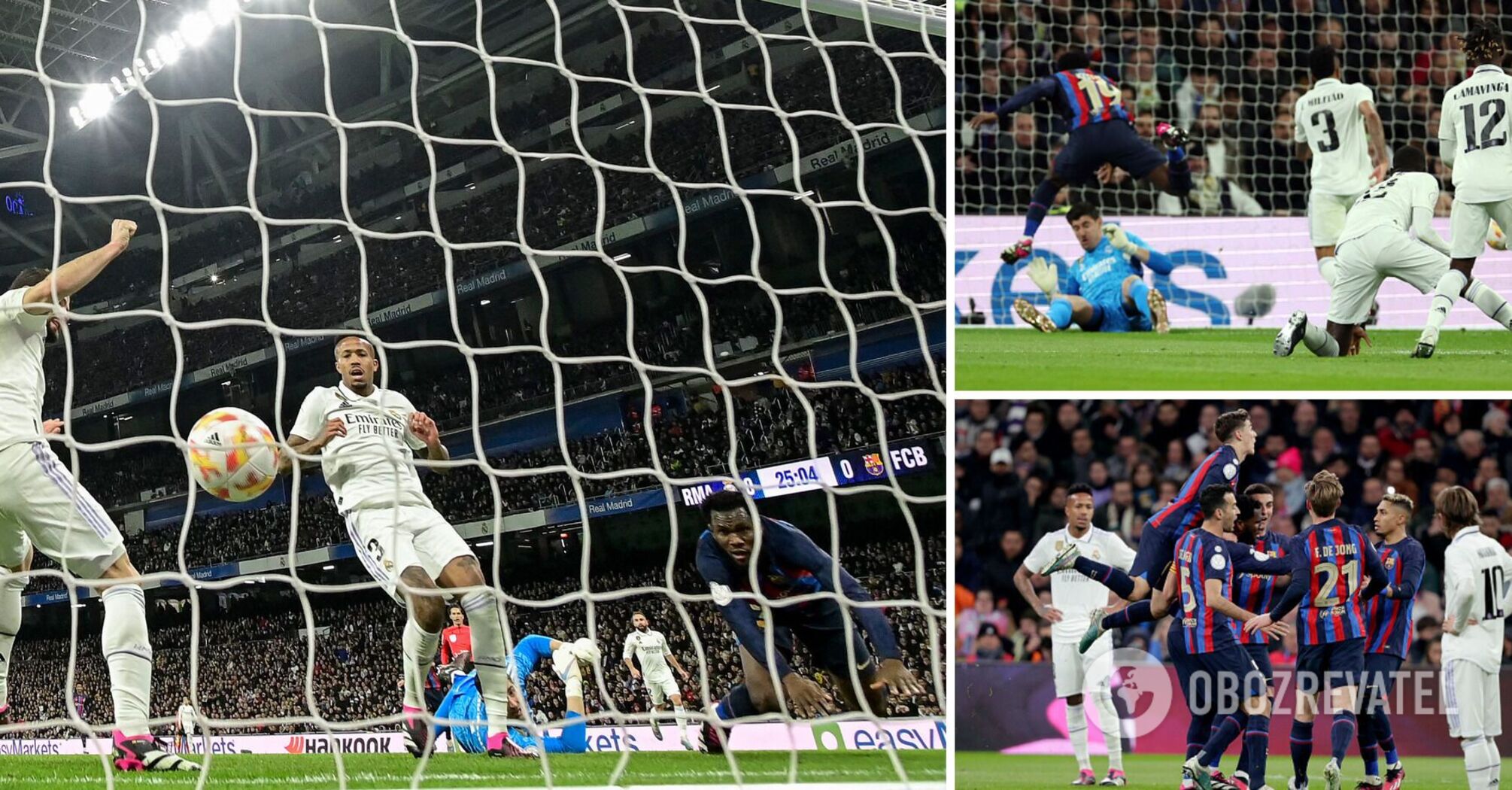 Real Madrid scored in their own net and lost to Barcelona in the Spanish Cup. Video.