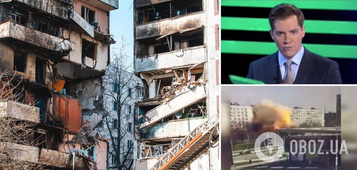 "Ukrainian Hollywood": Putin's propagandists cynically commented on the attack on high-rise buildings in Zaporizhzhia. Video.