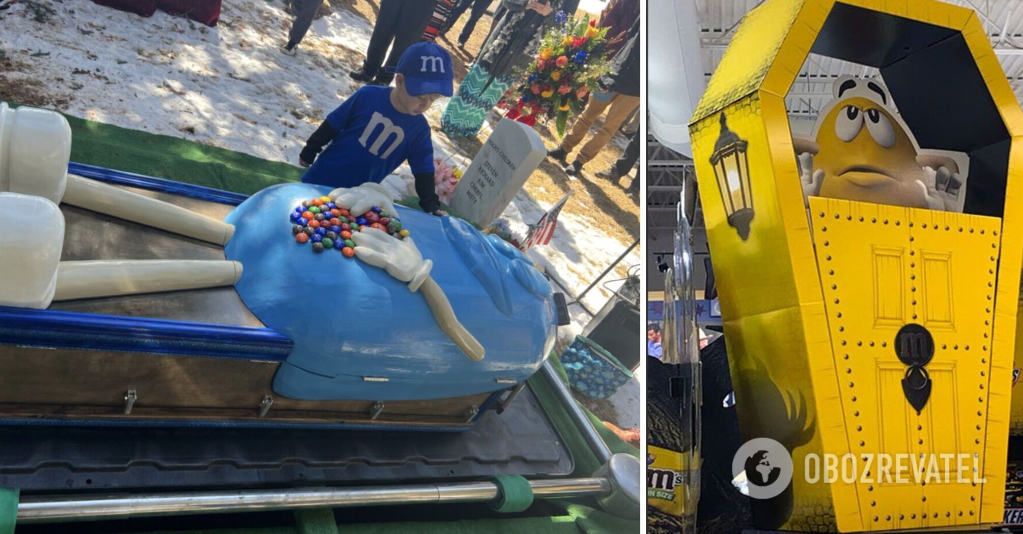 Woman buried in an M&Ms coffin she designed herself: unusual photos
