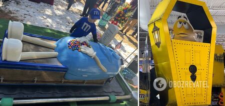 Woman buried in an M&Ms coffin she designed herself: unusual photos