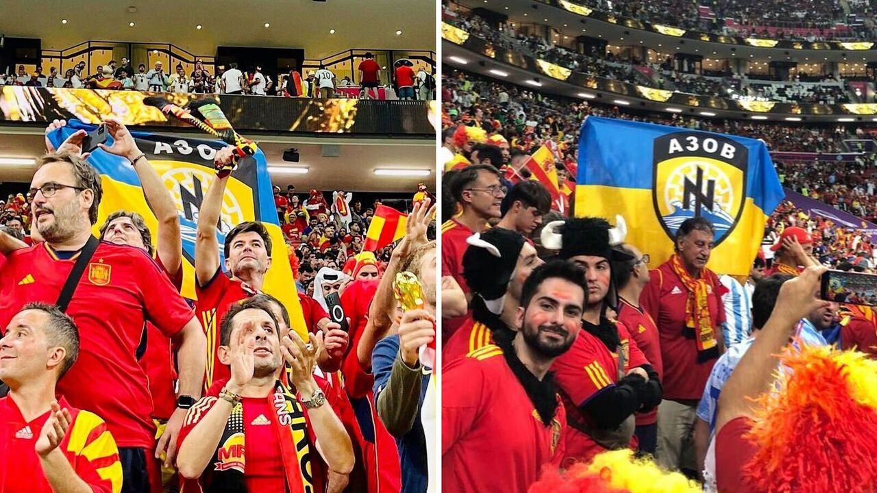The Azov flag was unfurled at the 2022 World Cup match. "Zombified" FIFA immediately took action. Photo fact