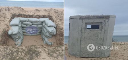 Is there no panic? Occupants in Crimea dug up the beach and built fortifications there