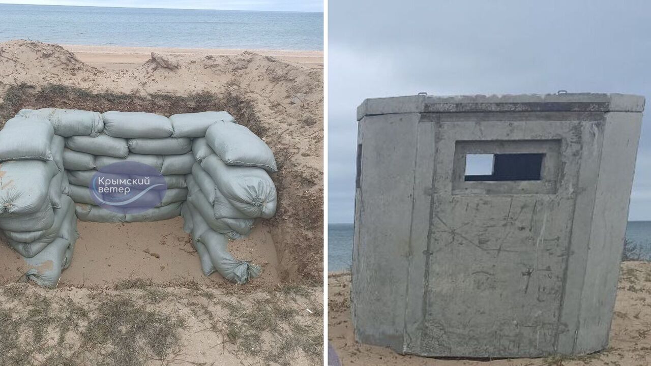 Is there no panic? Occupants in Crimea dug up the beach and built fortifications there
