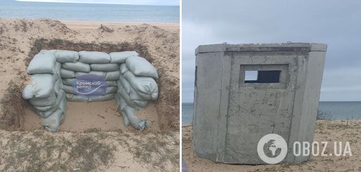Is there no panic? Occupants in Crimea dug up the beach and built fortifications there