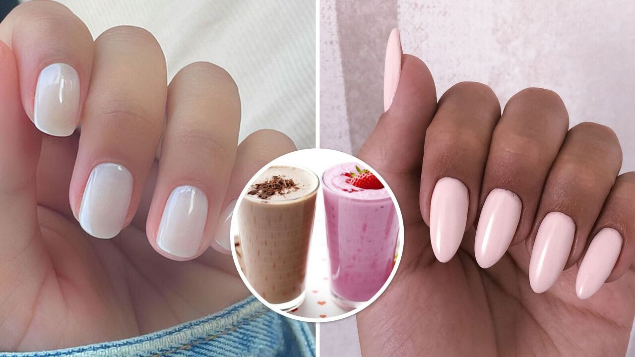 Manicure Milkshake Nails wkracza w trendy wiosną 2023 roku: dlaczego jest wybierany przez fashionistki na całym świecie. Zdjęcie.