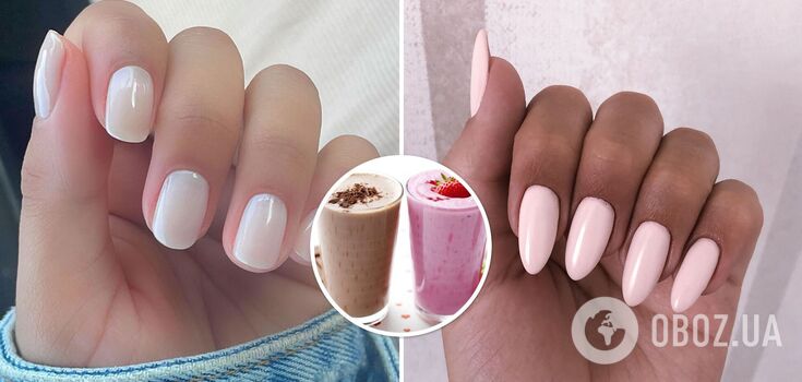 Manicure Milkshake Nails wkracza w trendy wiosną 2023 roku: dlaczego jest wybierany przez fashionistki na całym świecie. Zdjęcie.
