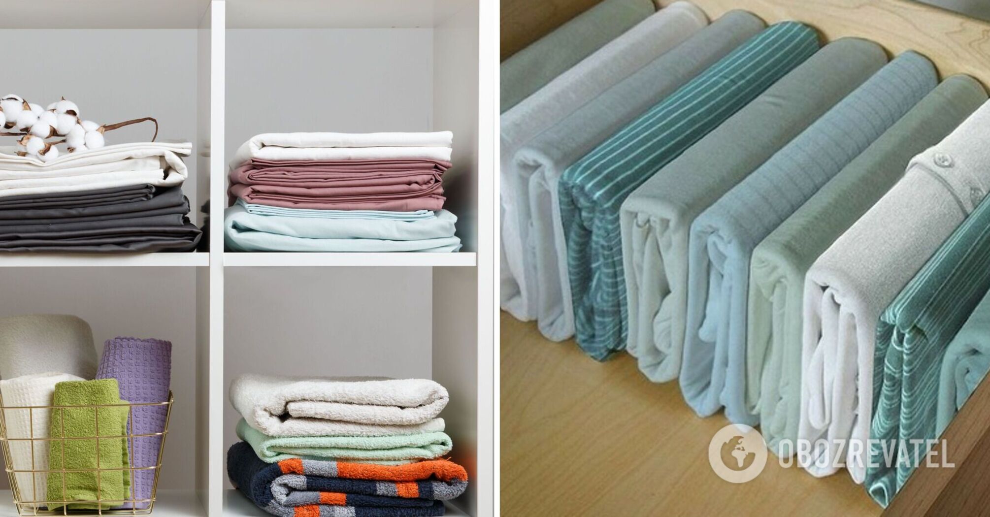 How to free up a lot of closet space: a vertical way to store bedding