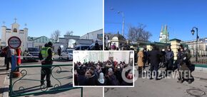 UOC-MP believers block the entrance to one of the churches