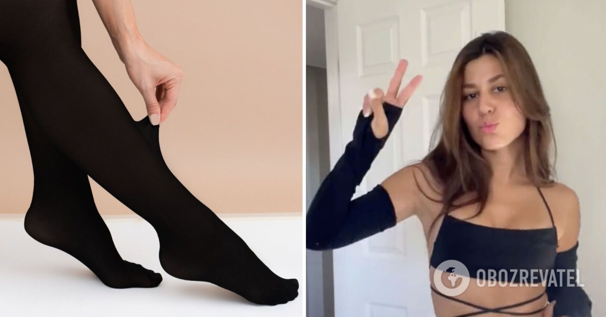 Girl turned tights into a stylish top in a few minutes: the life hack went viral. Video.