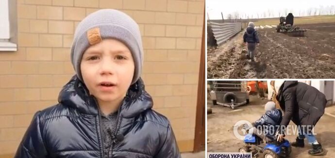 He inspired the whole country: 5-year-old Matviy, the hero of the network, showed his farm. Video.