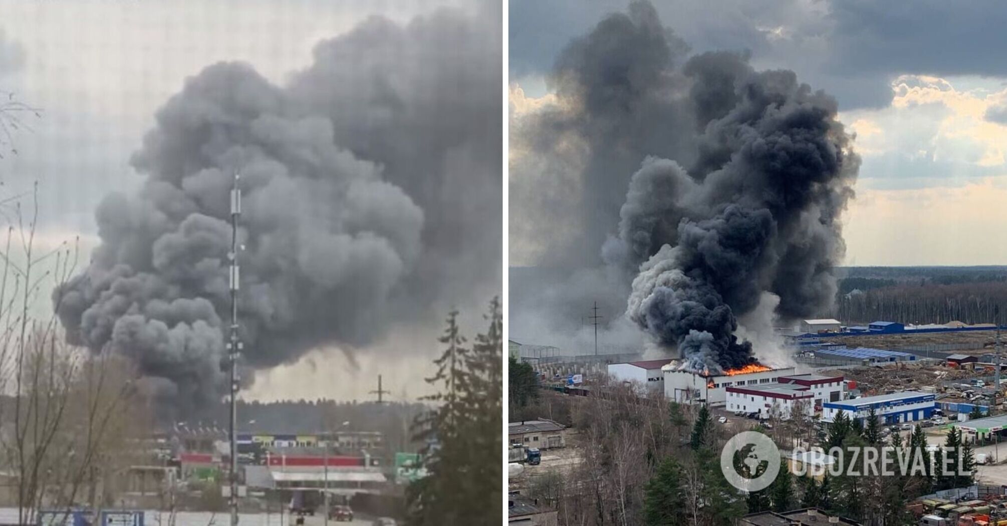 Not a day goes by without a "cotton": an explosion near Moscow and a large-scale fire in a warehouse. Video.