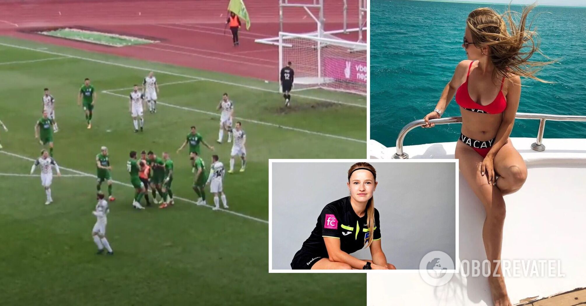 Footballer attacked a female referee in the Ukrainian championship and was removed from the field. Video.