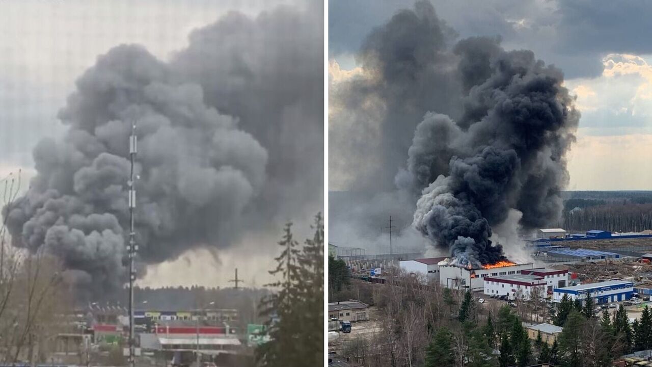 Not a day goes by without a "cotton": an explosion near Moscow and a large-scale fire in a warehouse. Video.