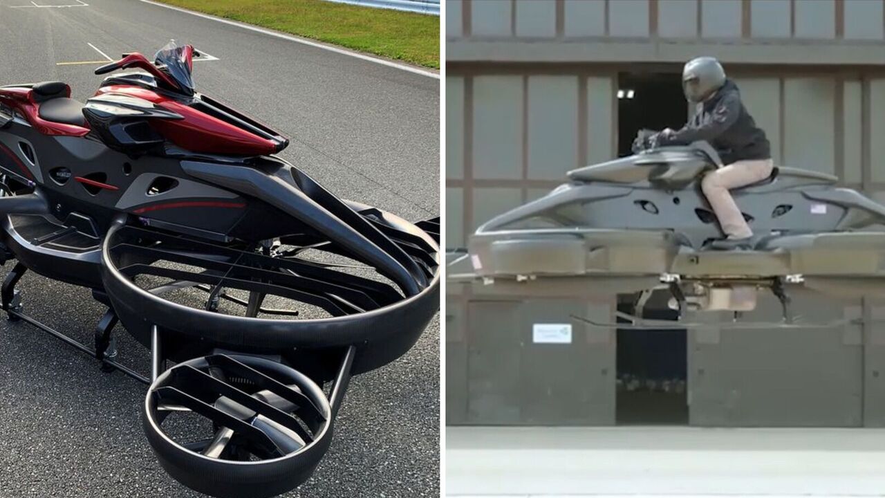 World's first flying motorcycle was unveiled at the Detroit Motor Show: the hoverbike can reach speeds of up to 100 km/h. Video