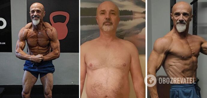 60-year-old man turned into a bodybuilder in 10 months after being afraid of diabetes