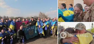 'Mum, I'm back!' The State Border Guard Service showed emotional footage of Ukrainians released from Russian captivity. Video.