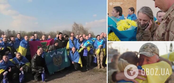 "Mum, I'm back!" The State Border Guard Service showed emotional footage of Ukrainians released from Russian captivity. Video.