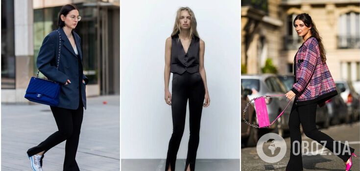 Women's flared leggings will become the main trend of 2023: what to wear with them. Fashionable looks