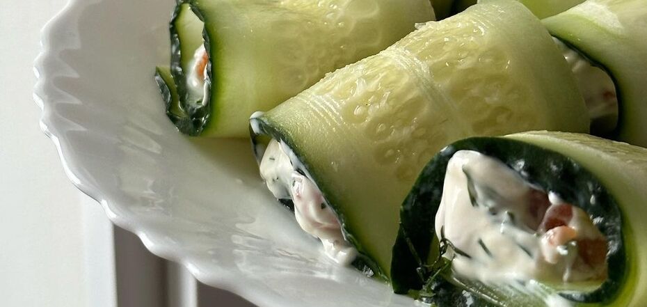 Cucumber and fish snack recipe