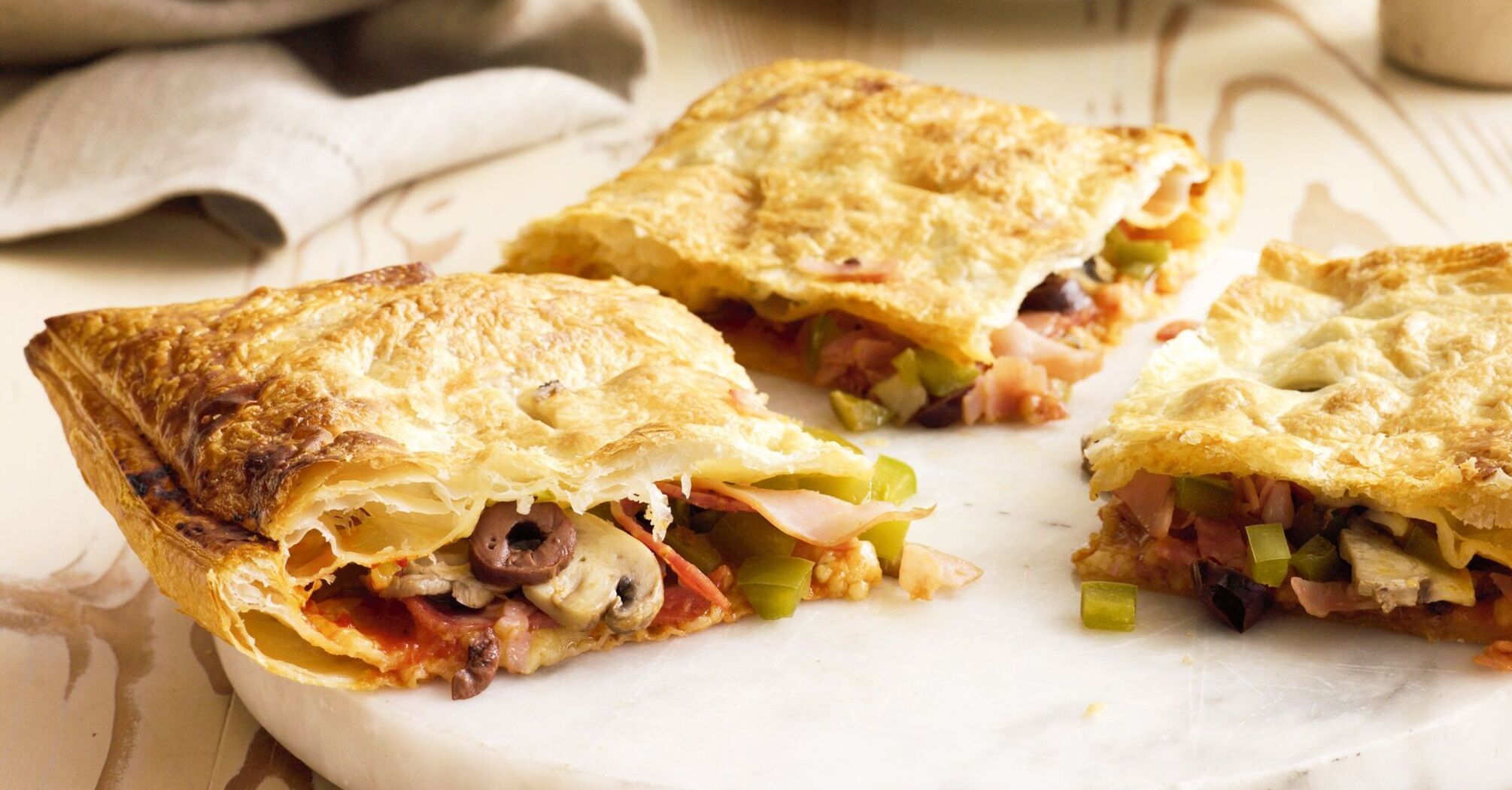 Elementary pita cheese casserole: no need to knead the dough
