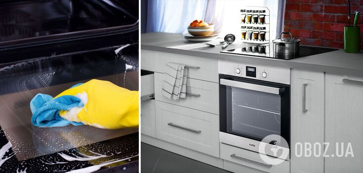 How to clean old grease on the oven door: you need two simple ingredients