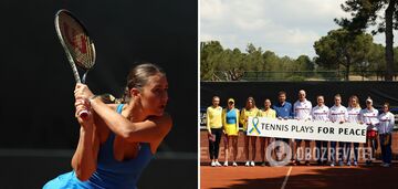 Famous Ukrainian tennis player burst into tears during the national anthem. Video.