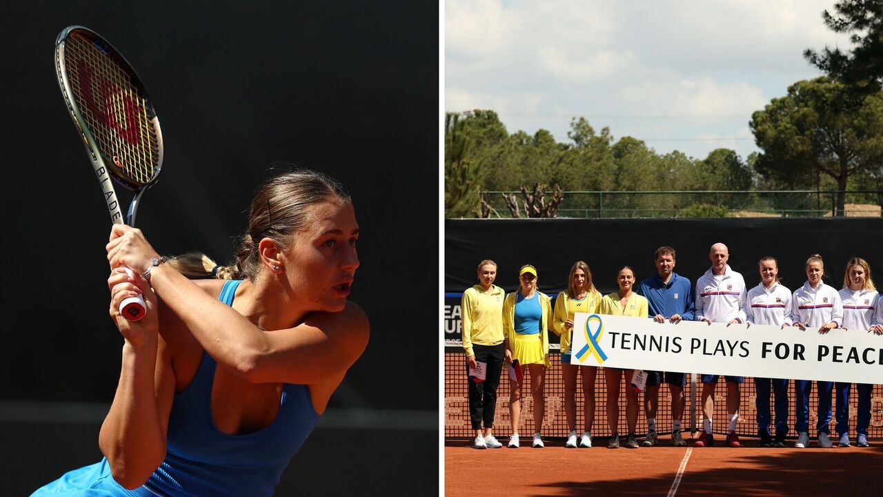 Famous Ukrainian tennis player burst into tears during the national anthem. Video.