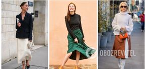What to wear with midi skirts: 5 fashion trends worth trying. Photo.