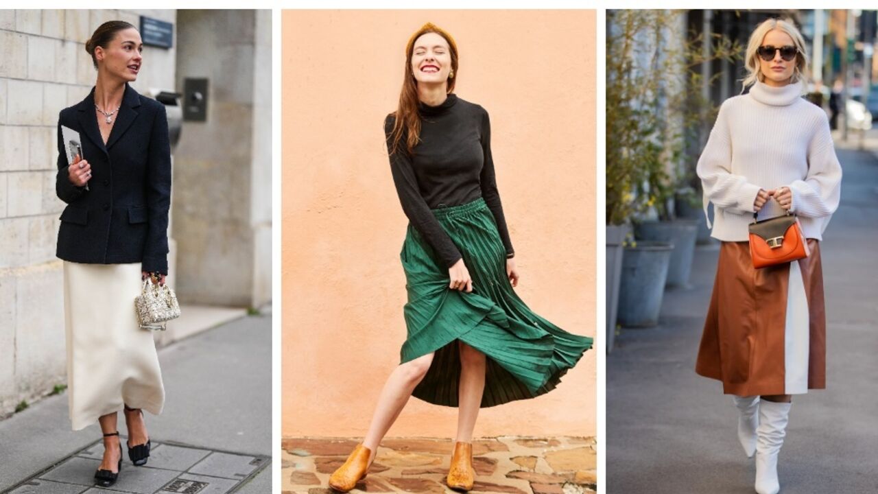 What to wear with midi skirts: 5 fashion trends worth trying. Photo.