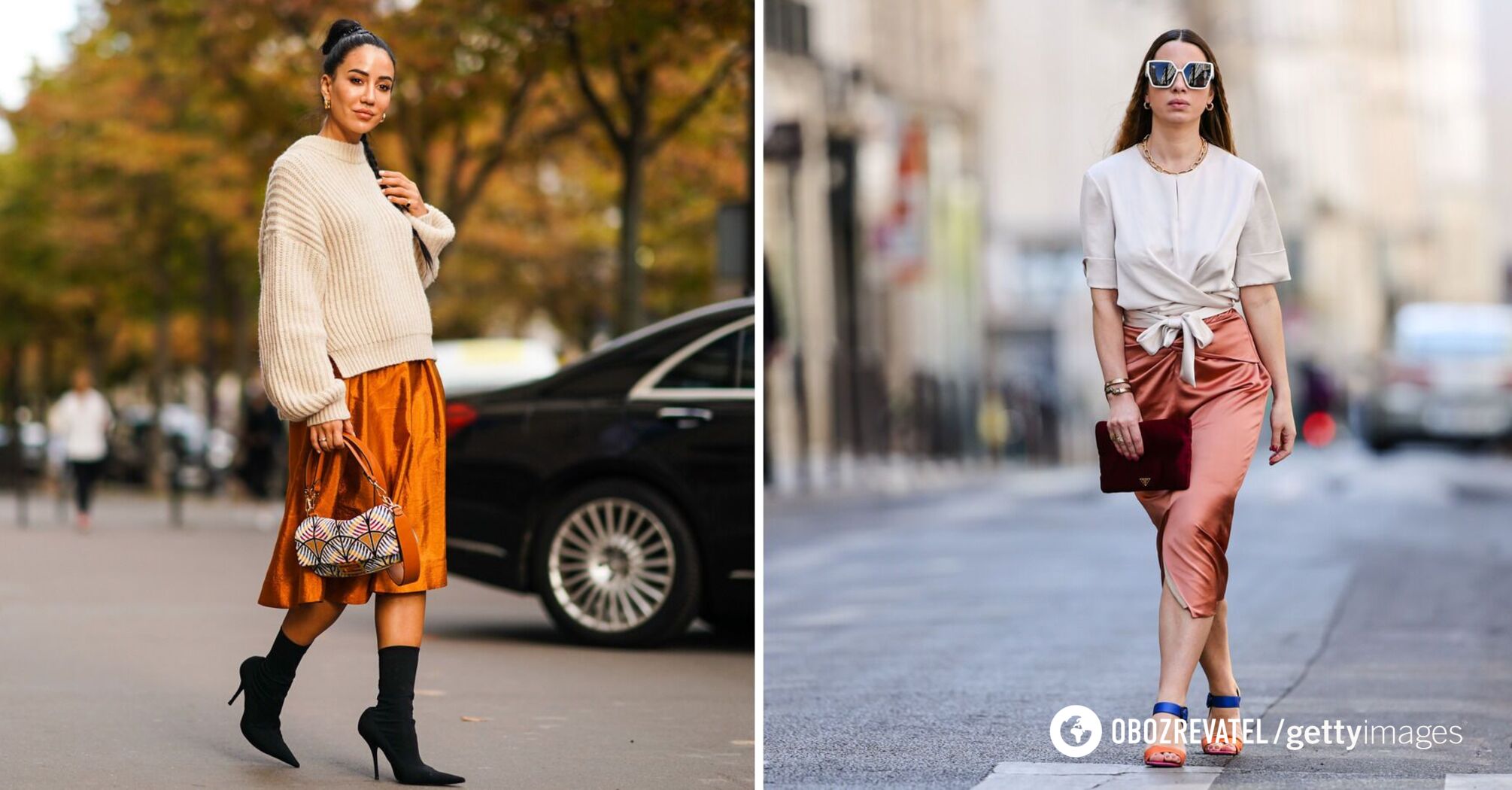 Midi skirt is back in fashion: what to wear with it in the new season. Photo.