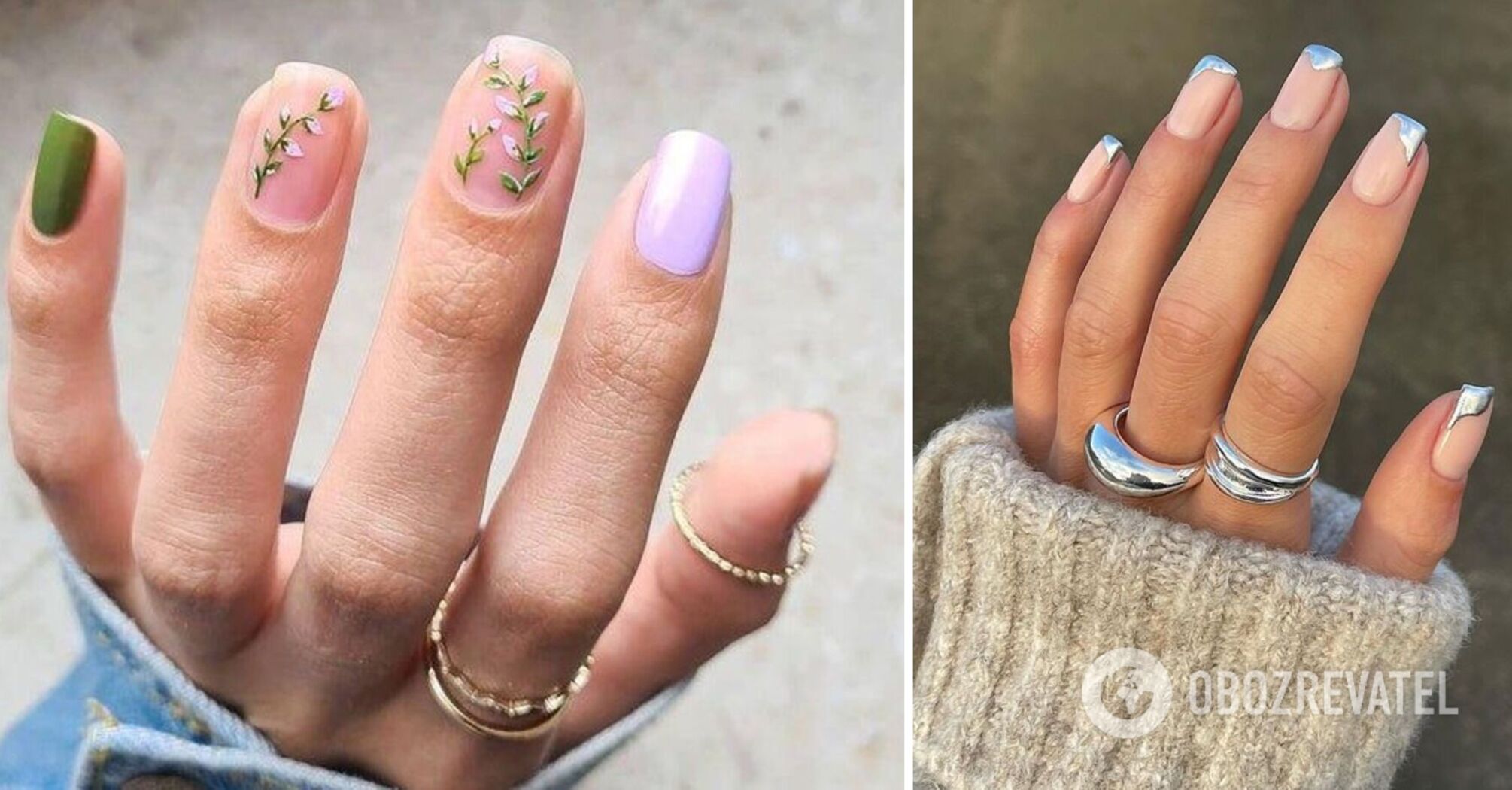 3D design, aura nails and velvet: top 10 spring manicure trends that will inspire you. Photo.