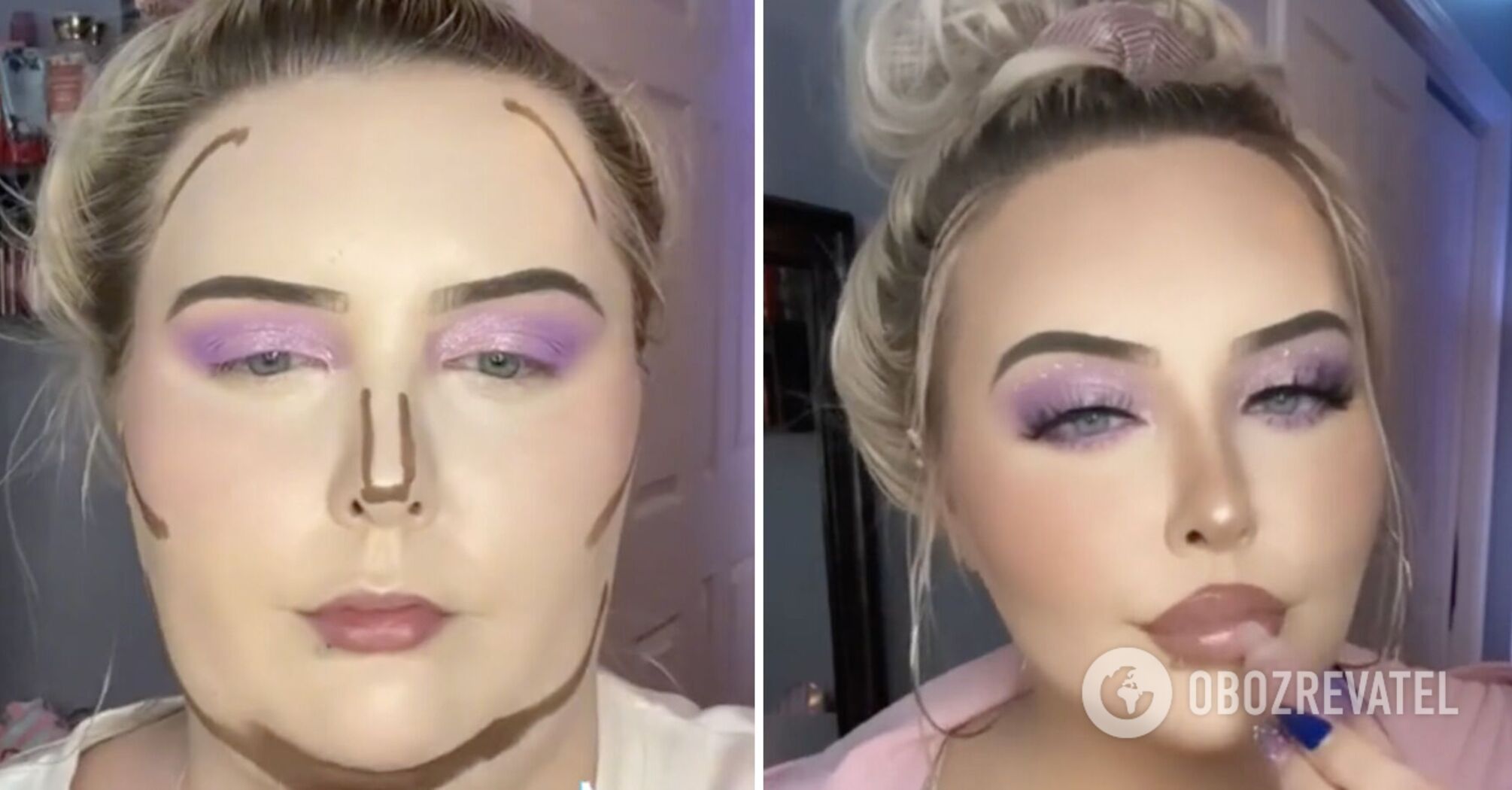 How to lose 10 kg with make-up: a girl shows a life hack and conquers the web. Video.