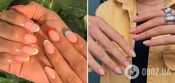 No more restraint: in 2023, a French manicure with a twist burst into fashion. Photo.