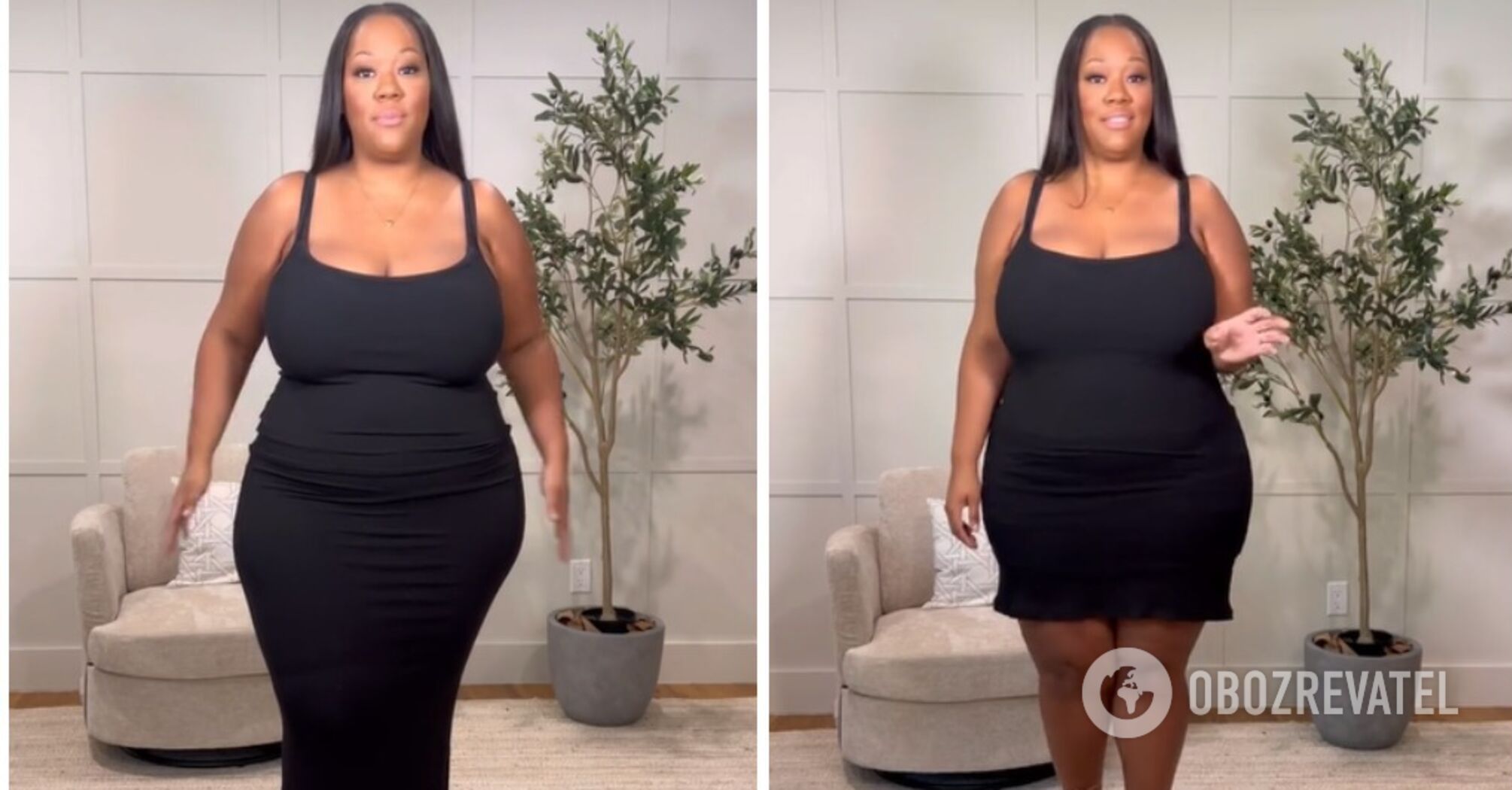 How to turn a maxi dress into a midi in a minute: a woman shows a life hack that went viral. Video.