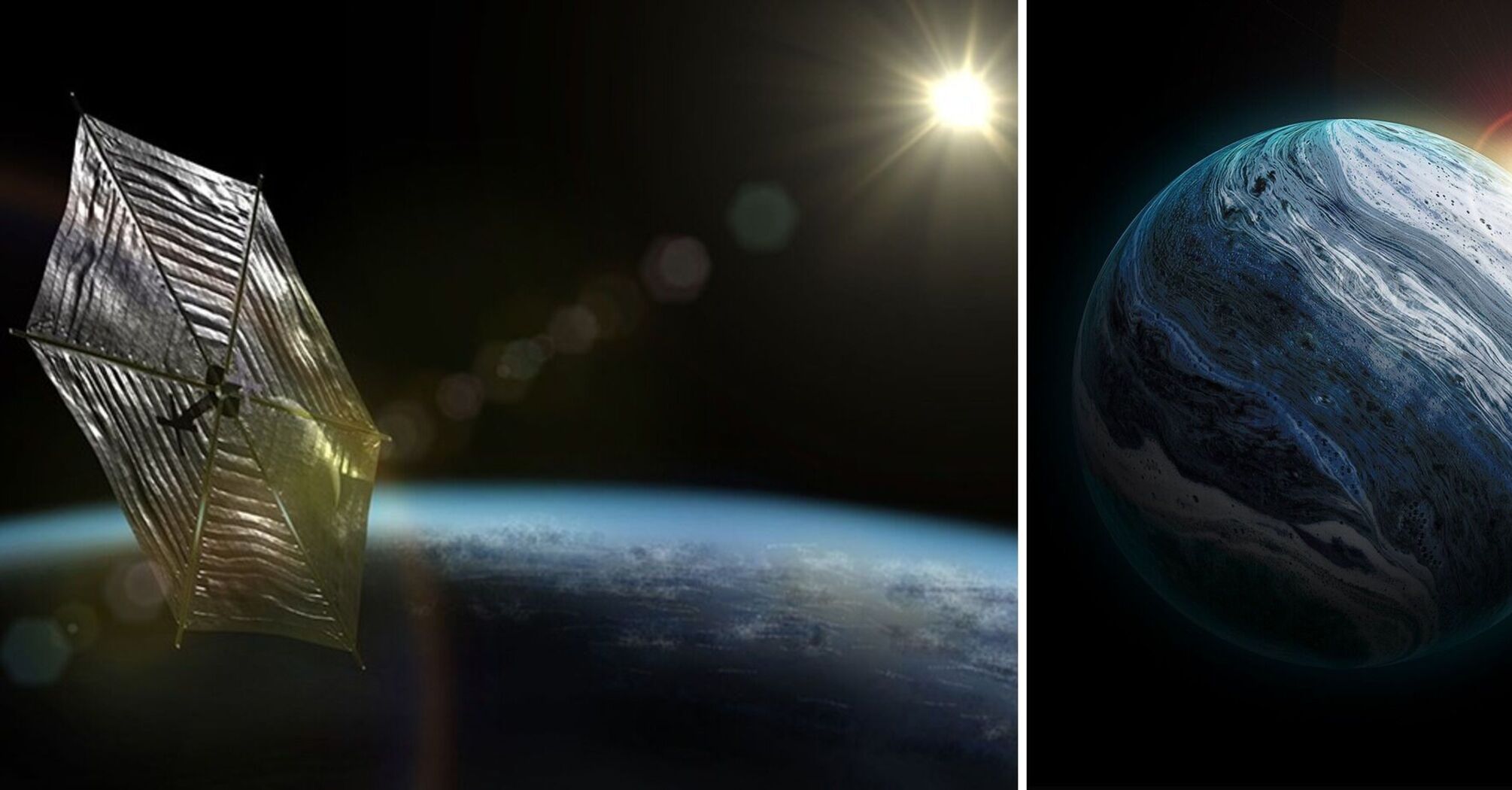 Solar sails in space