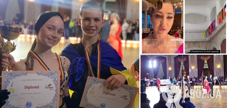 Ukrainians are banned from wearing yellow and blue flags at the World Ballroom Dance Championships in Moldova