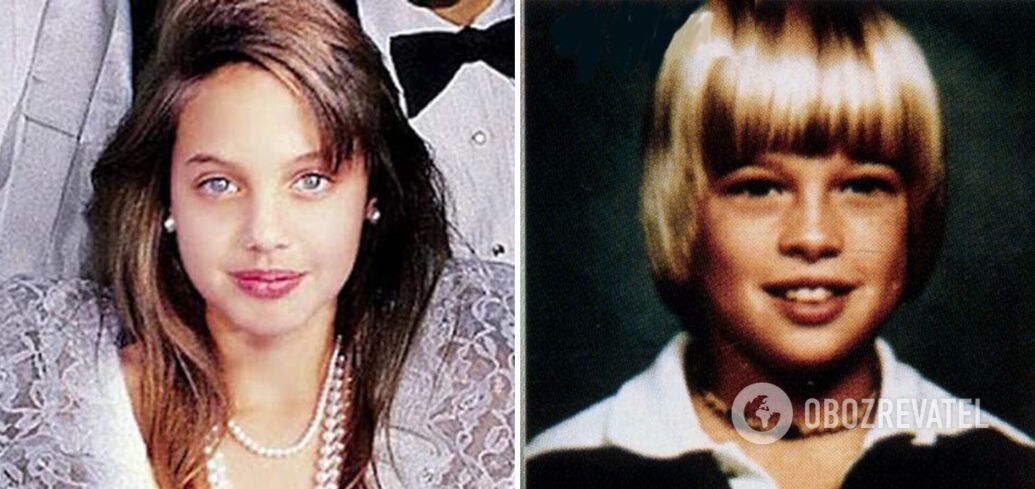Brad Pitt and Angelina Jolie are unrecognizable! How the world-famous actors looked when they were kids. Photos then and now