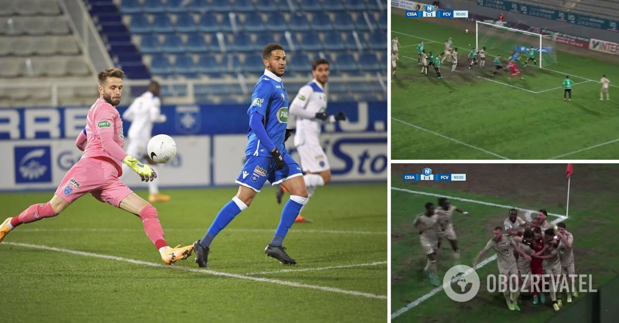 In France, the goalkeeper scored a goal in the 96th minute to give his team the victory. Video.